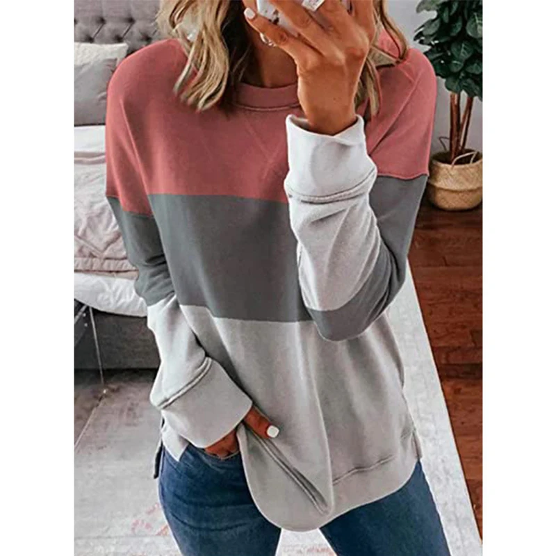 Ne Spliced Oversized Crewneck Tops for Women Street Fashion Long Sleeve T Shirt Casual Classic Tunic Pullover for Spring DO99
Ne Spliced Oversized Crewneck Tops for Women Street Fashion Long Sleeve T Shirt Casual Classic Tunic Pullover for Spring DO99
