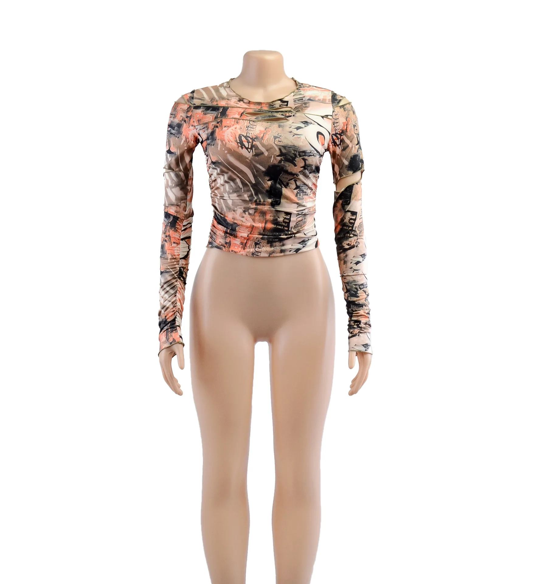 1J wholesale women clothing printed long sleeve T-shirt custom logo print on product and package from 1pc dropship
1J wholesale women clothing printed long sleeve T-shirt custom logo print on product and package from 1pc dropship