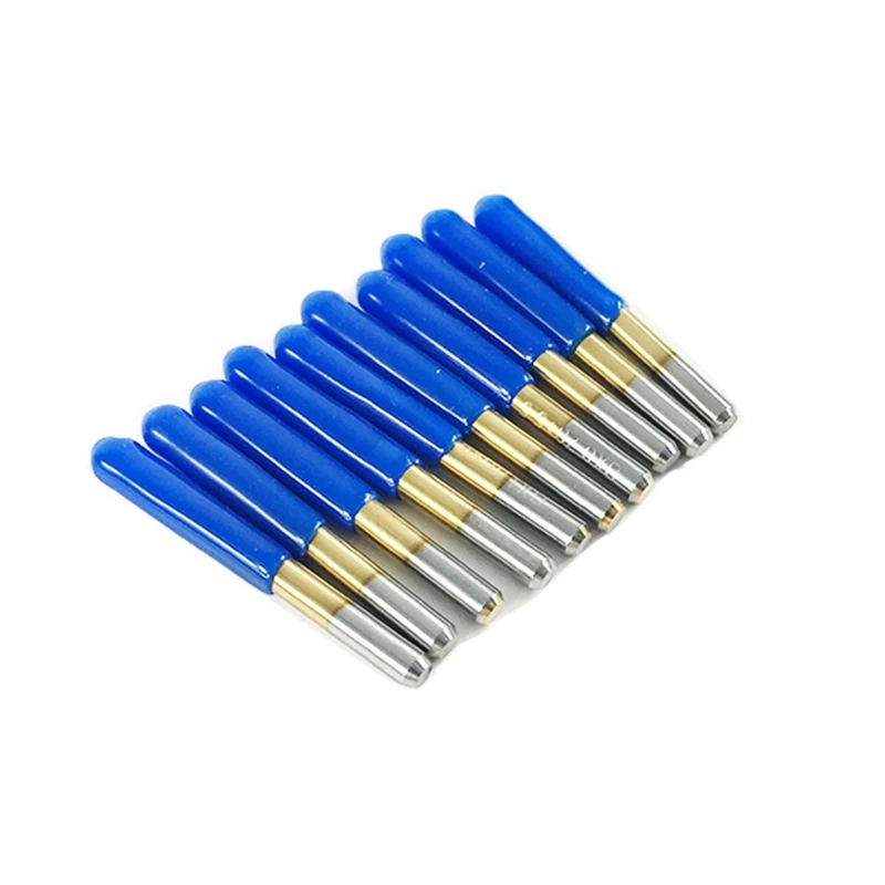 Retail 10Pcs 30 Degree 0.1mm Tip Titanium Coated Flat Bottom Carbide PCB Engraving Bits V-Shape CNC Router Cutter Cutting Tool
Retail 10Pcs 30 Degree 0.1mm Tip Titanium Coated Flat Bottom Carbide PCB Engraving Bits V-Shape CNC Router Cutter Cutting Tool