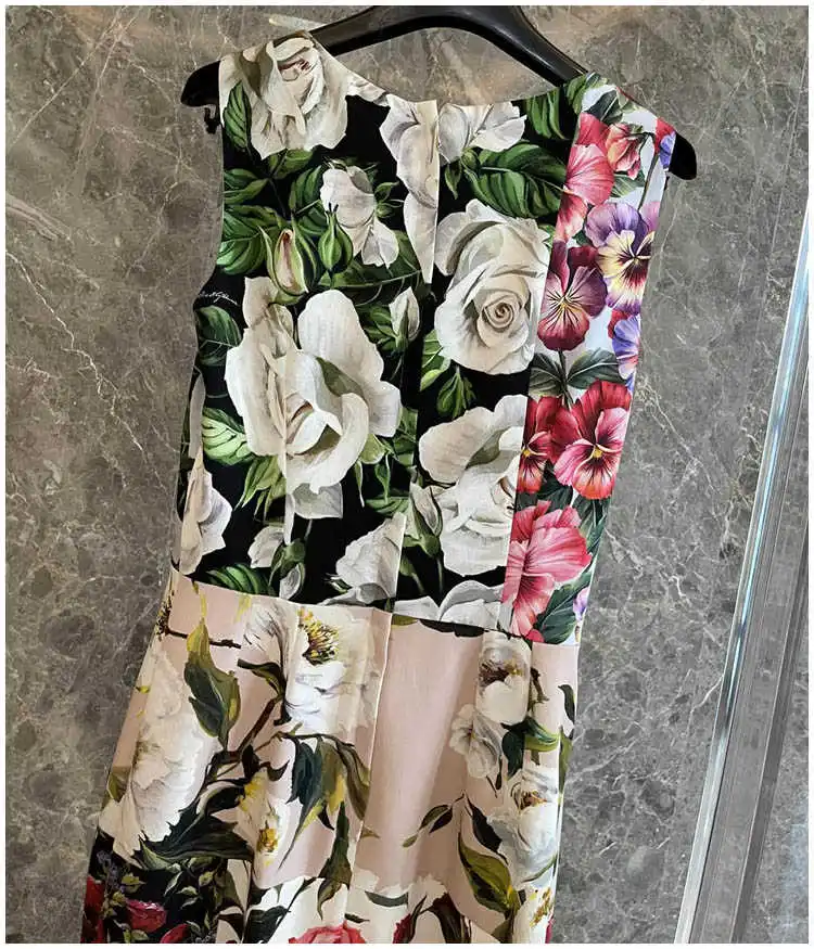 High-Quality 100% Silk Women's Dress Vintage Patchwork Rose Flower Holiday Party Long Dresses For Women 2021 vestidos Summer
High-Quality 100% Silk Women's Dress Vintage Patchwork Rose Flower Holiday Party Long Dresses For Women 2021 vestidos Summer