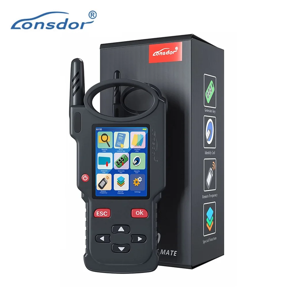 

Lonsdor KH100+ Car Key Programmer Remote Maker Generate Simulate Chip Identify Copy IC ID Card Frequency Smart Control Key IMMO