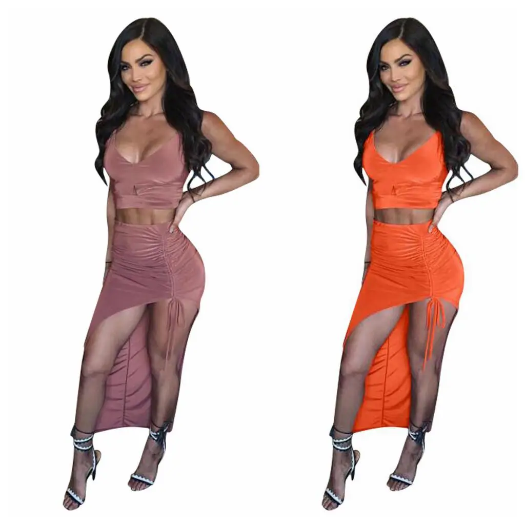 Summer New Sexy Nightclub Party Wear Fashion Deep V-Neck Navel Exposed Irregular Asymmetric Two-Piece Skirt
Summer New Sexy Nightclub Party Wear Fashion Deep V-Neck Navel Exposed Irregular Asymmetric Two-Piece Skirt