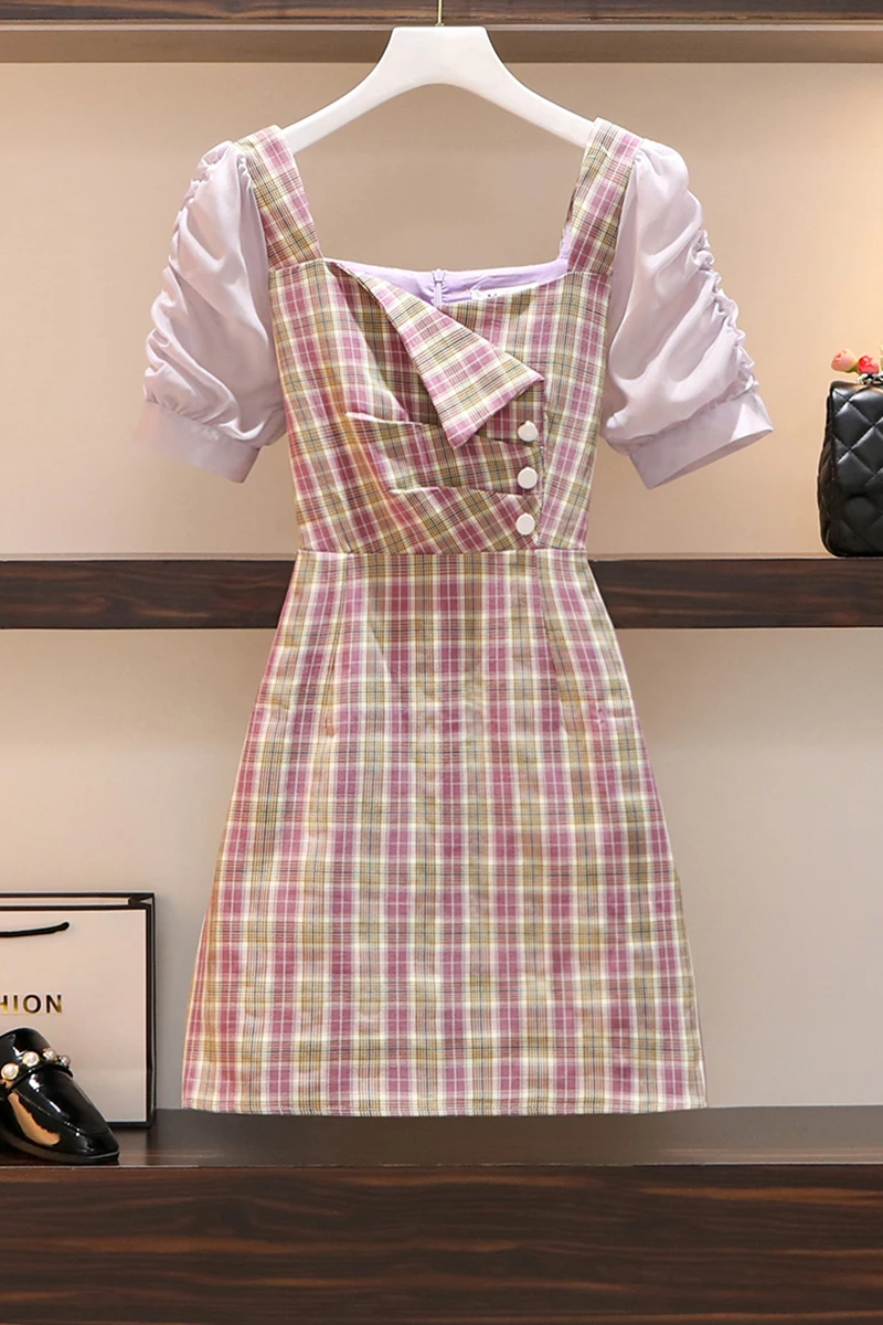 Womens Sexy Plaid Patchwork Mini Dress Plus Size L-4XL XXL XXXL 3XL XXXXL Party Club Night Birthday Short Sleeve Dresses Clothes
Womens Sexy Plaid Patchwork Mini Dress Plus Size L-4XL XXL XXXL 3XL XXXXL Party Club Night Birthday Short Sleeve Dresses Clothes