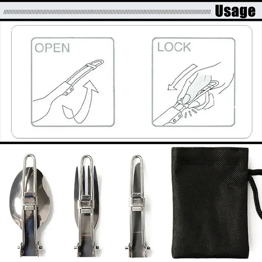 3 in 1 Camping Hiking Picnic Folding Cutlery Set Knife Fork Spoon Utensil +Bag Camping tableware
3 in 1 Camping Hiking Picnic Folding Cutlery Set Knife Fork Spoon Utensil +Bag Camping tableware