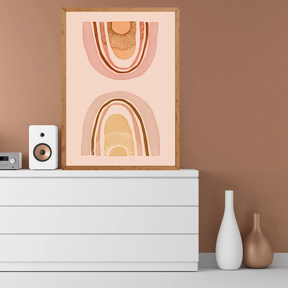 Rainbow Pattern Canvas Print Boho Decorative Painting Brown Arches Repeating Rainbows Poster Neutral Wall Art Picture Home Decor
Rainbow Pattern Canvas Print Boho Decorative Painting Brown Arches Repeating Rainbows Poster Neutral Wall Art Picture Home Decor