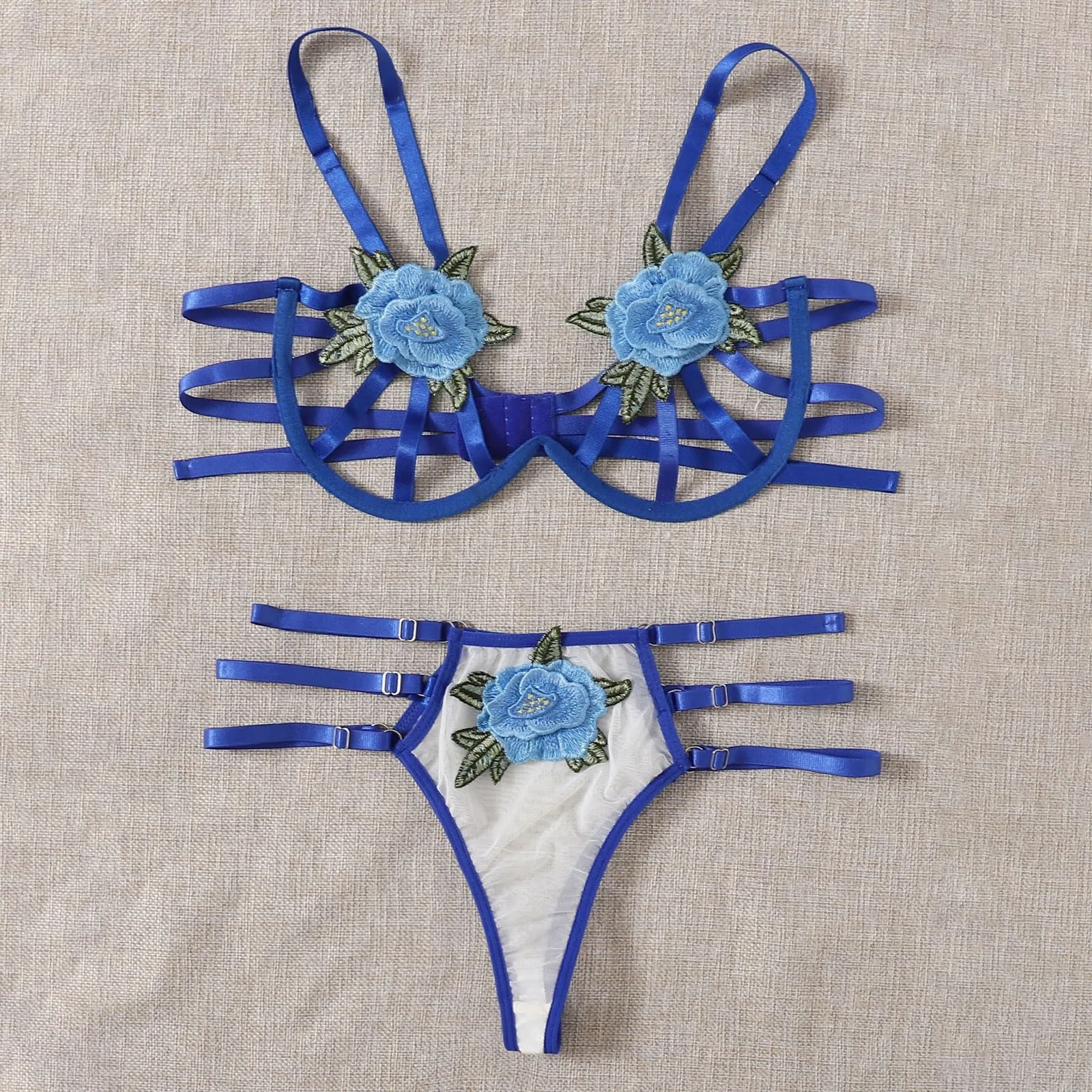 Кружевной бюстгальтер с вышивкой розы, сексуальный комплект нижнего белья, Женский Бандаж, стринги, сексуальное нижнее белье, горячее эроти... 
Кружевной бюстгальтер с вышивкой розы, сексуальный комплект нижнего белья, Женский Бандаж, стринги, сексуальное нижнее белье, горячее эроти...