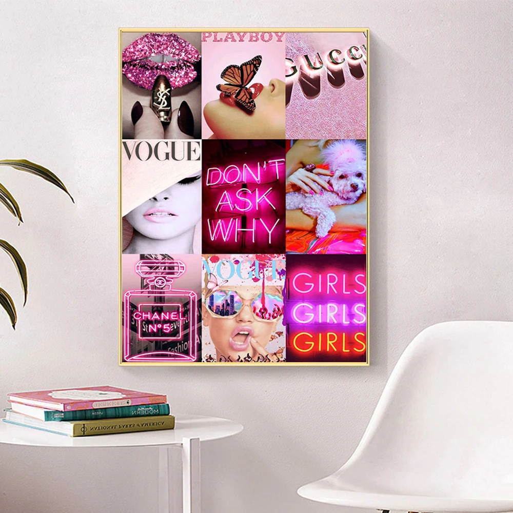 Pink Aesthetic Poster And Print Fashion Modern Wall Art Canvas Painting Famous Luxury Brand Picture for Living Room Home Decor
Pink Aesthetic Poster And Print Fashion Modern Wall Art Canvas Painting Famous Luxury Brand Picture for Living Room Home Decor