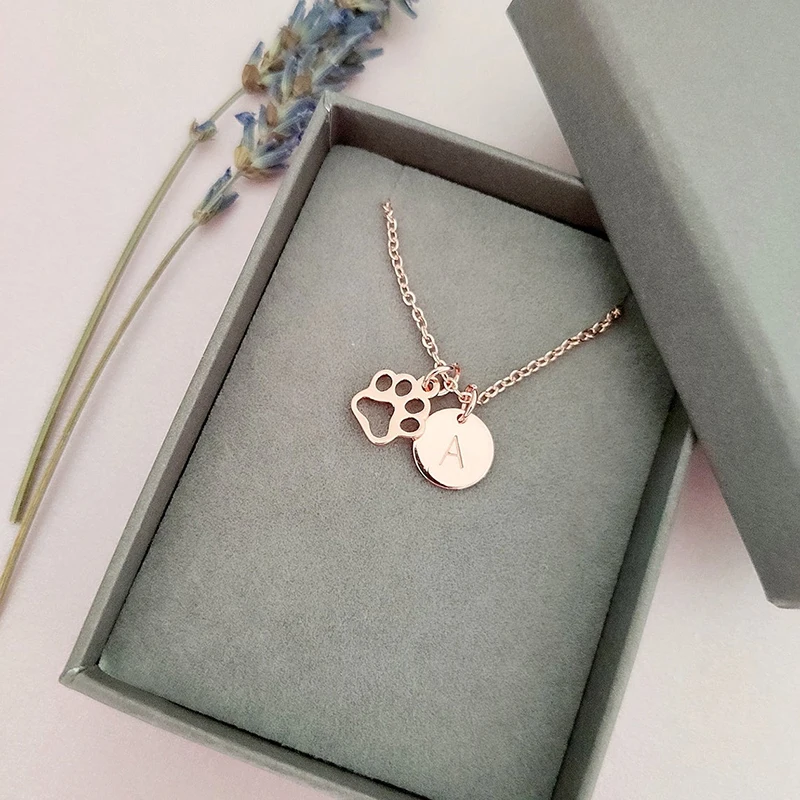 Personalized necklace, paw print necklace, initial necklace, dog lover gift, paw charm necklace, gift for her, gift ideas
Personalized necklace, paw print necklace, initial necklace, dog lover gift, paw charm necklace, gift for her, gift ideas