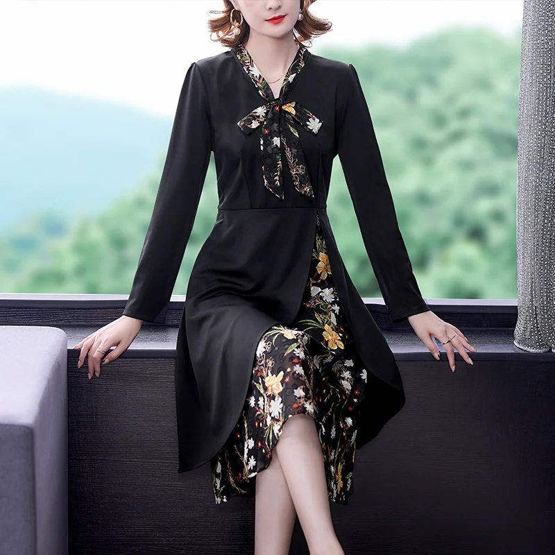 Autumn 2021 Mid-Length French Style Irregular Cinched Slimming Bow Floral Dress
Autumn 2021 Mid-Length French Style Irregular Cinched Slimming Bow Floral Dress