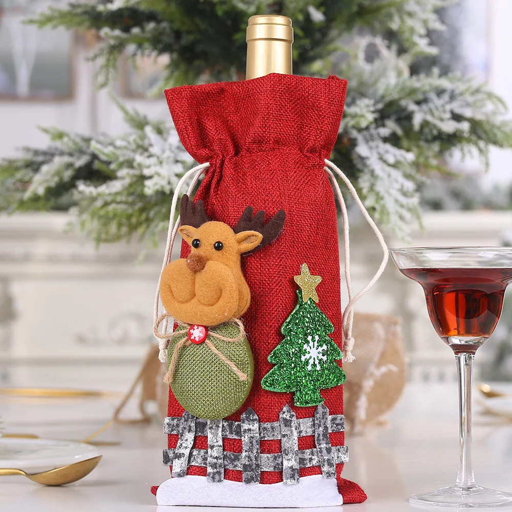 Fabric Home Textile Christmas Wine Bottle Cover Holiday Santa Claus Decor Champagne Bottle Bag Festival Decorations
Fabric Home Textile Christmas Wine Bottle Cover Holiday Santa Claus Decor Champagne Bottle Bag Festival Decorations
