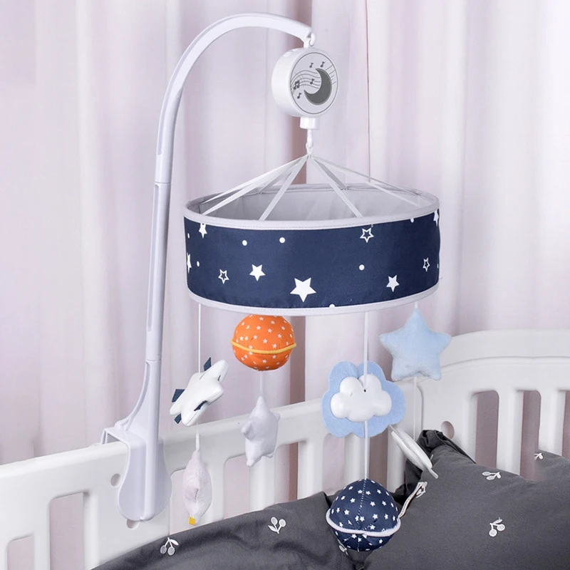Baby Musical Crib Mobile Space Theme Infant Bed Decoration Toy Hanging with Rotation, Nursery Bed Decor for Kids
Baby Musical Crib Mobile Space Theme Infant Bed Decoration Toy Hanging with Rotation, Nursery Bed Decor for Kids