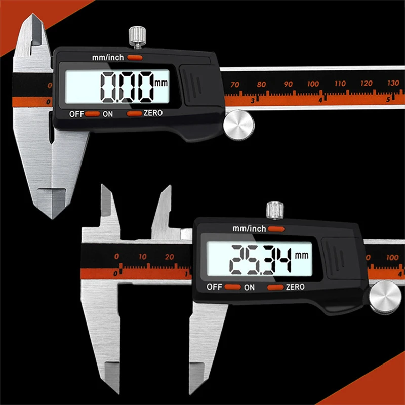 Stainless Steel Digital Display Caliper 150mm Fraction / MM / Inch High Precision Stainless Steel LCD Vernier Caliper
Stainless Steel Digital Display Caliper 150mm Fraction / MM / Inch High Precision Stainless Steel LCD Vernier Caliper