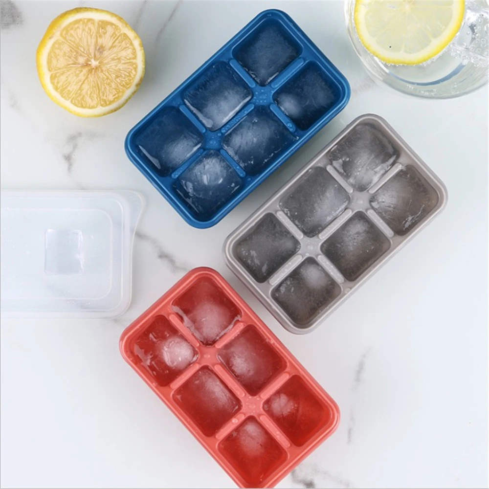 6 Grids Silicone Ice Tray Home With Lid Diy Ice Cube Mould Square Shape Freezer Juice Ice Cream Maker Kitchen Bar Accessories
6 Grids Silicone Ice Tray Home With Lid Diy Ice Cube Mould Square Shape Freezer Juice Ice Cream Maker Kitchen Bar Accessories