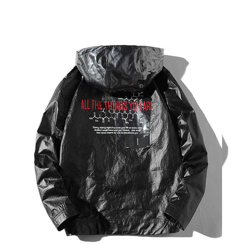 RHYMONSTER Transparent Pocket Bright Leather Hooded Jacket 2021 Autumn Hip Hop Baggy Coat Mens High Street Full Zip Outwear
RHYMONSTER Transparent Pocket Bright Leather Hooded Jacket 2021 Autumn Hip Hop Baggy Coat Mens High Street Full Zip Outwear