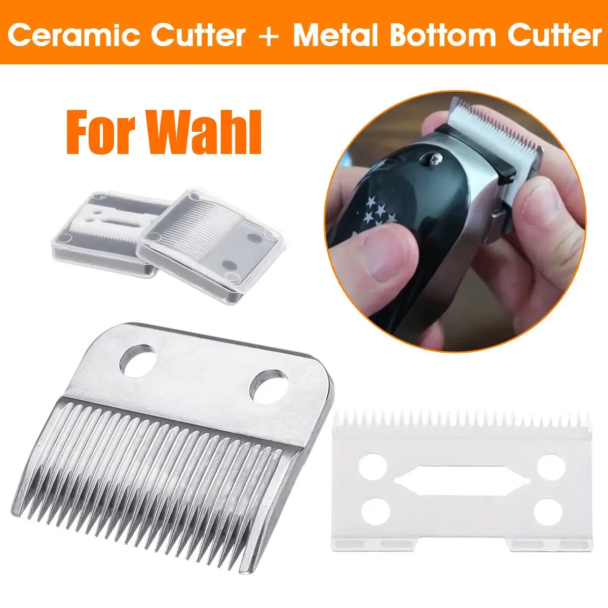 2Pcs Ceramic Cutter Metal Bottom Cutter Durable Hair Grooming Trimmer Professional Clipper Cutter Blade For Wahl Electric Shear
2Pcs Ceramic Cutter Metal Bottom Cutter Durable Hair Grooming Trimmer Professional Clipper Cutter Blade For Wahl Electric Shear