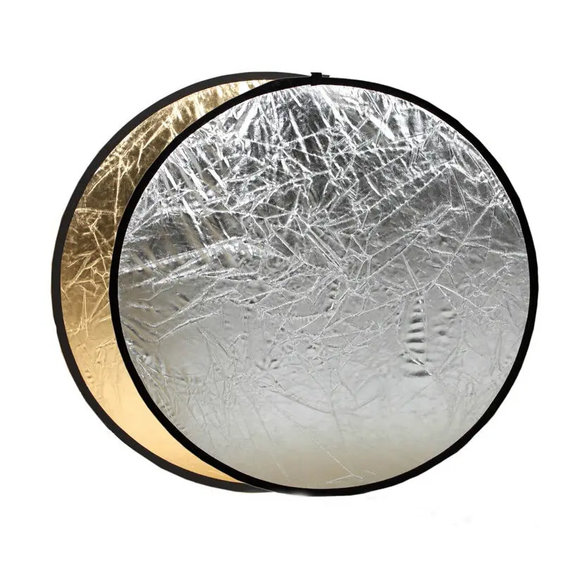 2 in1 32" 80cm Photography Studio Light Collapsible Disc Reflector Golden Sliver
2 in1 32" 80cm Photography Studio Light Collapsible Disc Reflector Golden Sliver