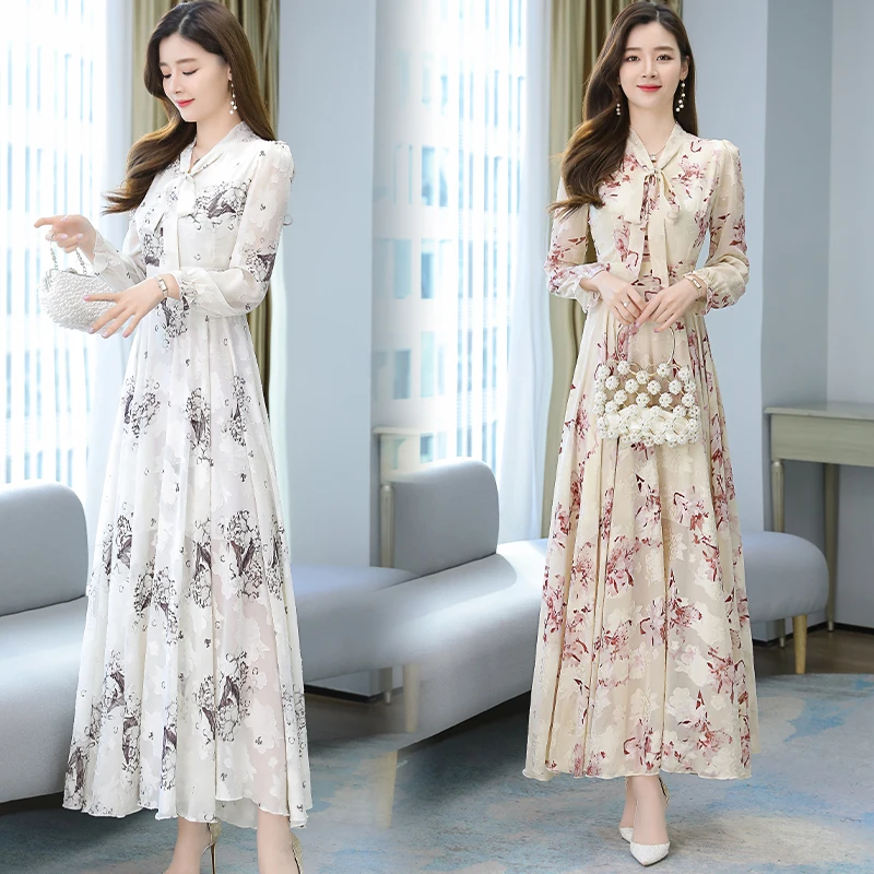 Black Printed Maxi Dress In Summer And Autumn Of 2021, New Flower Long-Sleeved Chiffon Dress Vestibule High Quality Plus Size4XL
Black Printed Maxi Dress In Summer And Autumn Of 2021, New Flower Long-Sleeved Chiffon Dress Vestibule High Quality Plus Size4XL