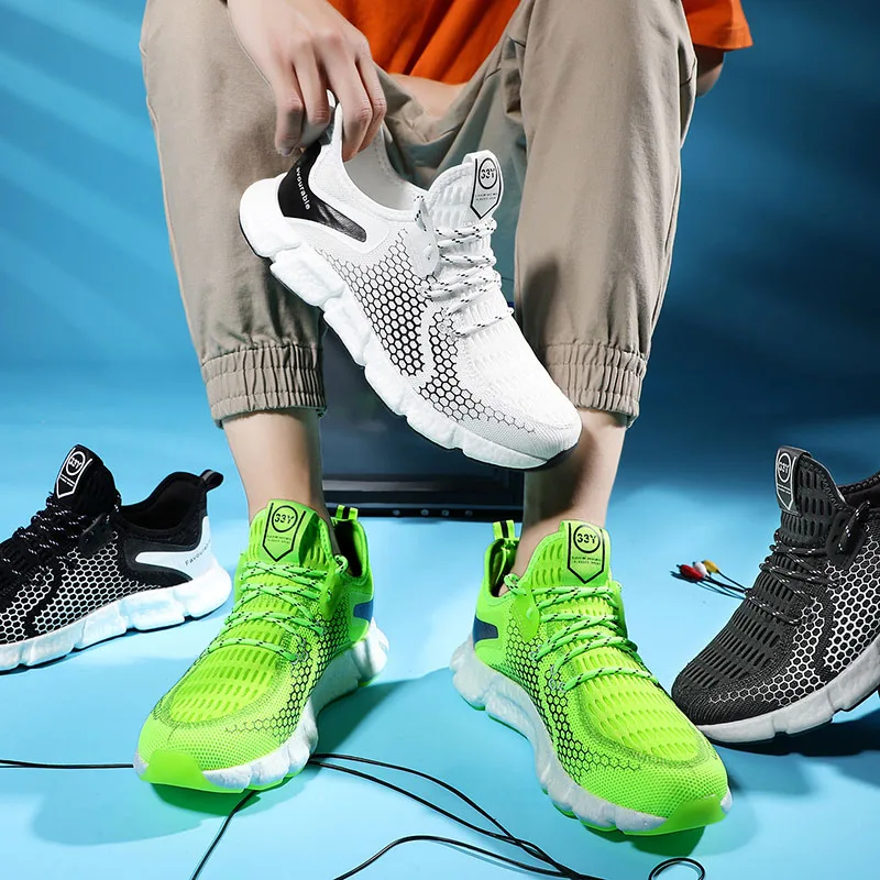 Fashion Lightweight Men Casual Shoes 2020 Comfortable Sneakers Mens Trainers Soft Homens Sapatos Casuais White Black Big Size 46 
Fashion Lightweight Men Casual Shoes 2020 Comfortable Sneakers Mens Trainers Soft Homens Sapatos Casuais White Black Big Size 46