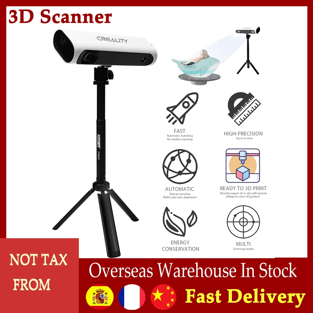 Creality CR-SCAN01 3D Scanner 3D Modeling Scanner High Precision Support OBJ/STL Output for 3D Printing Industrial
Creality CR-SCAN01 3D Scanner 3D Modeling Scanner High Precision Support OBJ/STL Output for 3D Printing Industrial
