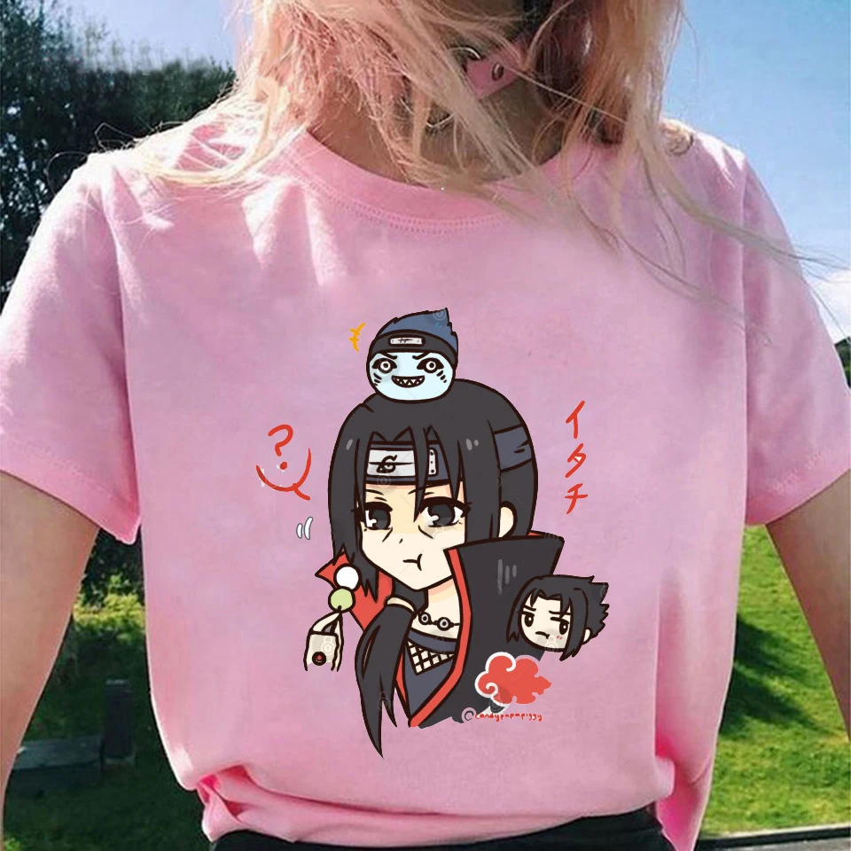 Women Anime Uchiha Itachi Naruto T Shirt Female Harajuku Summer T-shirt Fashion Top Tees Japanese Naruto Shippuden Pink T-shirts
Women Anime Uchiha Itachi Naruto T Shirt Female Harajuku Summer T-shirt Fashion Top Tees Japanese Naruto Shippuden Pink T-shirts