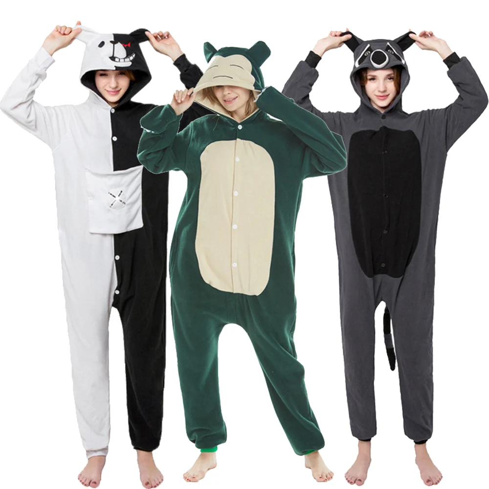 Кигуруми Покемон флис Onesie взрослых Аниме Espeon Umbreon блестящие Snorlax Косплей пижамы