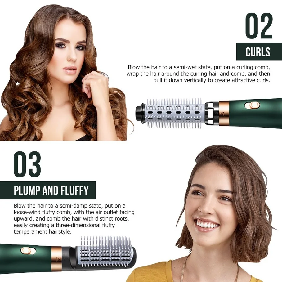 3 In 1 Hair Hot-Air Brushes Negative Ion Curler with Hair Dryer Hair Straightener Hair Curler Heads Hot Air Brush for Women 58
3 In 1 Hair Hot-Air Brushes Negative Ion Curler with Hair Dryer Hair Straightener Hair Curler Heads Hot Air Brush for Women 58