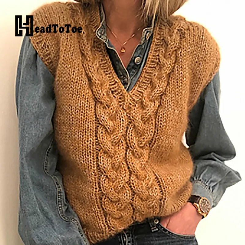 Loose Casual Solid Sweaters Vest Sleeveless V Neck Sweater Vest
Loose Casual Solid Sweaters Vest Sleeveless V Neck Sweater Vest