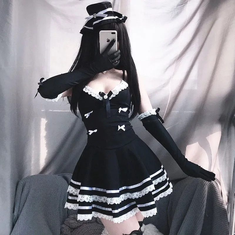 Lolita Maid Outfit Cosplay Lingerie Sexy Apron Exotic Erotic Devil Roleplay Set Anime Babydoll Bow for Women Erotic Gift
Lolita Maid Outfit Cosplay Lingerie Sexy Apron Exotic Erotic Devil Roleplay Set Anime Babydoll Bow for Women Erotic Gift