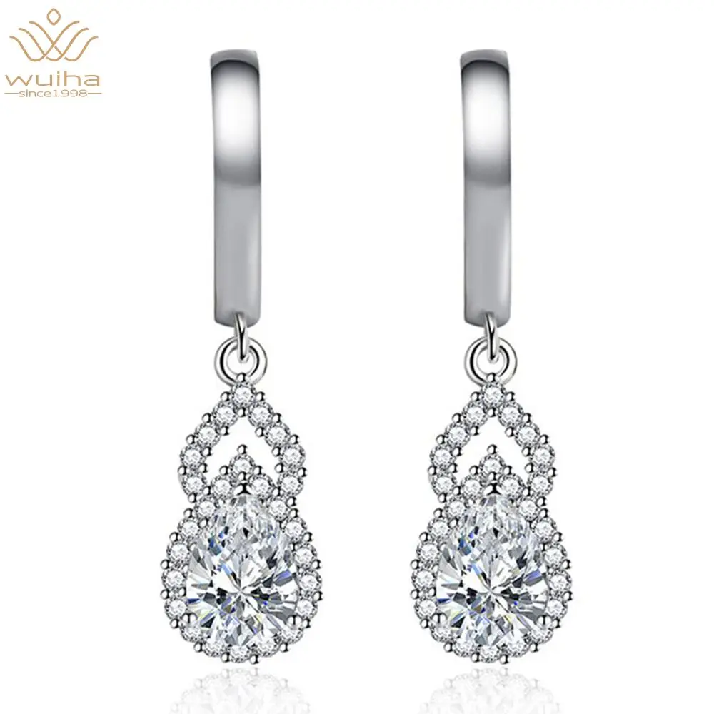 WUIHA Sparkling 100% 925 Sterling Silver Pear Citrine Pink Saphire Created Moissanite Gemstone Gourd Drop Earrings Fine Jewelry
WUIHA Sparkling 100% 925 Sterling Silver Pear Citrine Pink Saphire Created Moissanite Gemstone Gourd Drop Earrings Fine Jewelry
