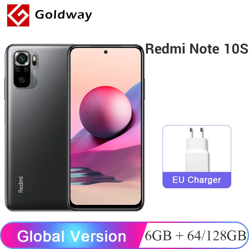Мобильный телефон Xiaomi Redmi Note 10S 6 ГБ ОЗУ 64 Гб ПЗУ/Глобальная версия ПЗУ четыре