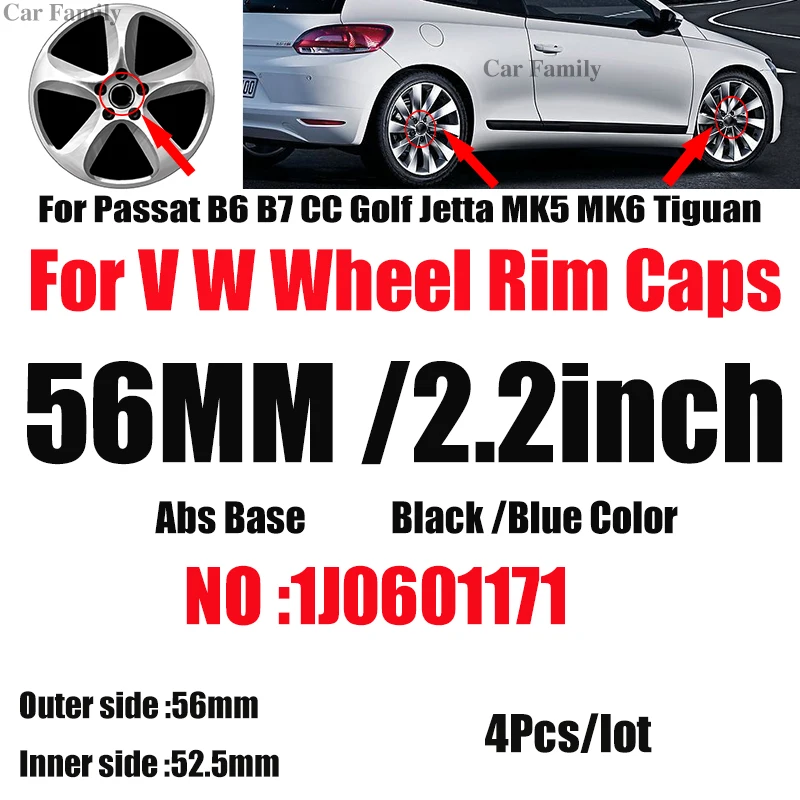 4pcs Original 1J0601171 56mm 2.2inch Car Rims Wheel Center Caps Hub Covers For Passat B6 B7 CC Golf MK5 MK6 Tiguan Car-styling
4pcs Original 1J0601171 56mm 2.2inch Car Rims Wheel Center Caps Hub Covers For Passat B6 B7 CC Golf MK5 MK6 Tiguan Car-styling