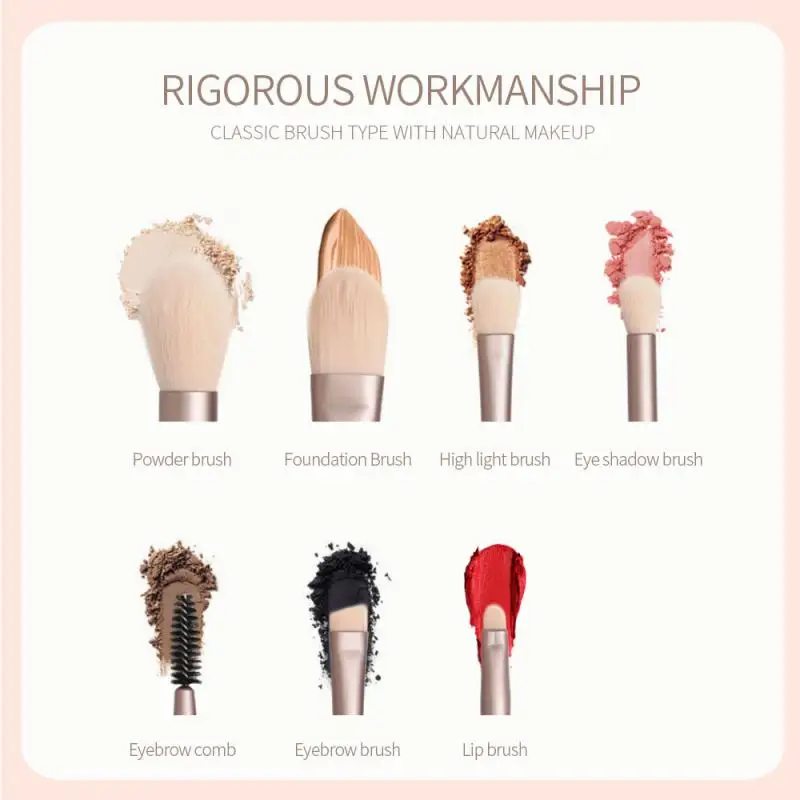 Portable Makeup Brush Set Soft Bristle Wooden Handle Brush Professional Foundation Eyeshadow Makeup Tool Suitable For Novices 
Portable Makeup Brush Set Soft Bristle Wooden Handle Brush Professional Foundation Eyeshadow Makeup Tool Suitable For Novices