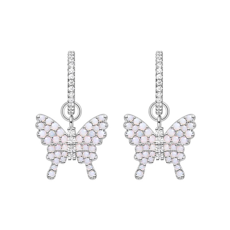 Luxury Brand 925 Sterling Silver Opal Butterfly Drop Earrings Micro Cubic Zirconia Stones Women Fine Party Jewelry Gift 
Luxury Brand 925 Sterling Silver Opal Butterfly Drop Earrings Micro Cubic Zirconia Stones Women Fine Party Jewelry Gift