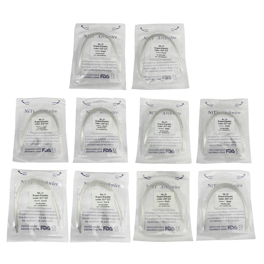 50pcs Super Elastic Niti Round Arch Wires 
50pcs Super Elastic Niti Round Arch Wires