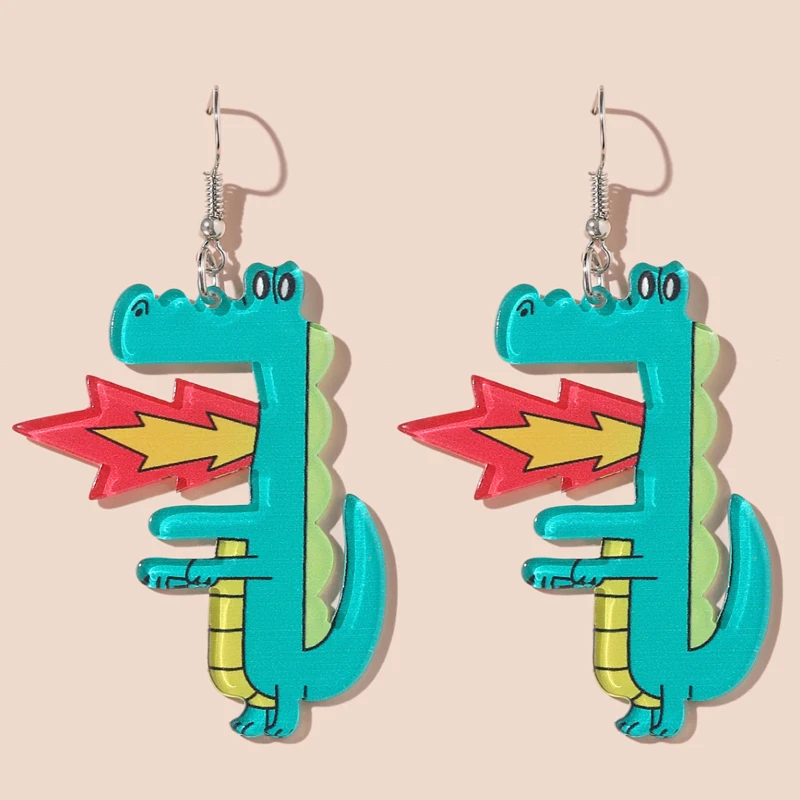 Unusual Earrings for Female Cool Punk Jewelry Acrylic Earrings for Women Fire Breathing Dinosaur Funny Lovely Dangle Earrings
Unusual Earrings for Female Cool Punk Jewelry Acrylic Earrings for Women Fire Breathing Dinosaur Funny Lovely Dangle Earrings