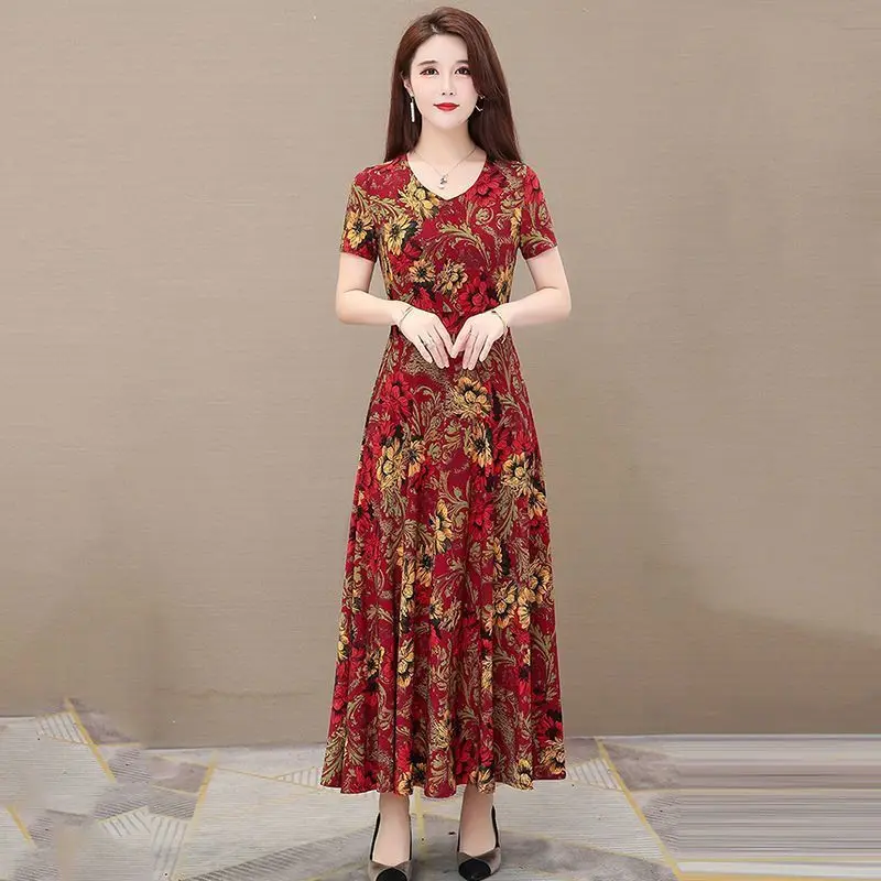 Women Dress 2020 Summer New Style Printed Expansion Skirt over the Knee Dress Woman Dress Vestido De Mujer Femme Robe
Women Dress 2020 Summer New Style Printed Expansion Skirt over the Knee Dress Woman Dress Vestido De Mujer Femme Robe