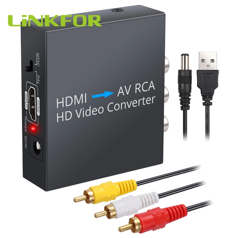 LiNKFOR 1080p HDMI to AV CVBS RCA Converter HDMI to RCA Adapter For TV PC PS3 Blue-Ray DVD Players Projector 1.5m AV Cable
LiNKFOR 1080p HDMI to AV CVBS RCA Converter HDMI to RCA Adapter For TV PC PS3 Blue-Ray DVD Players Projector 1.5m AV Cable