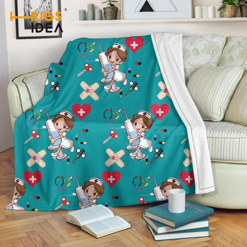 HUGSIDEA Women's Travel Patchwork Soft Warm Blanket New 2021 Cartoon Cute Nurse Design Hot Selling Fleece Blankets For Teens
HUGSIDEA Women's Travel Patchwork Soft Warm Blanket New 2021 Cartoon Cute Nurse Design Hot Selling Fleece Blankets For Teens
