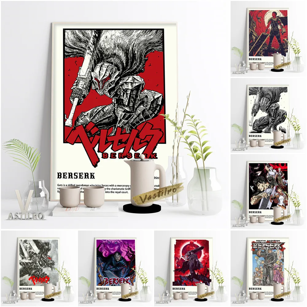 Berserk Fantasy Comic Retro Poster Classic Manga Cartoon Role Guts Vintage Art Prints Japanese Anime Bedroom Living Room Decor
Berserk Fantasy Comic Retro Poster Classic Manga Cartoon Role Guts Vintage Art Prints Japanese Anime Bedroom Living Room Decor