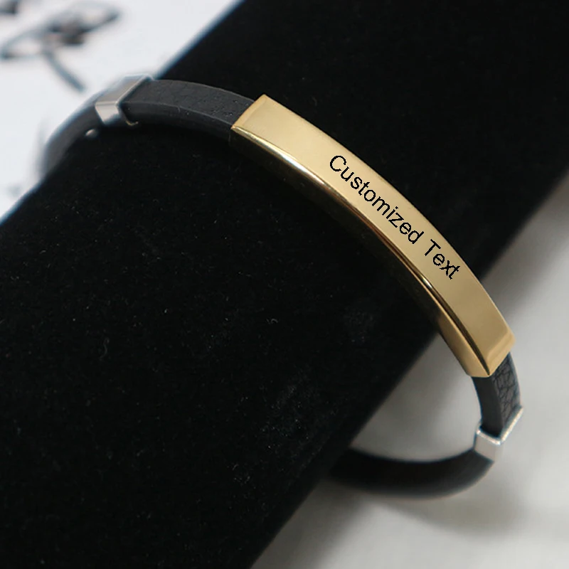 Personalized DIY Men's Bracelets Leather Bangles Stainless Steel Customized Wristband Gift for Him Anniversary
Personalized DIY Men's Bracelets Leather Bangles Stainless Steel Customized Wristband Gift for Him Anniversary