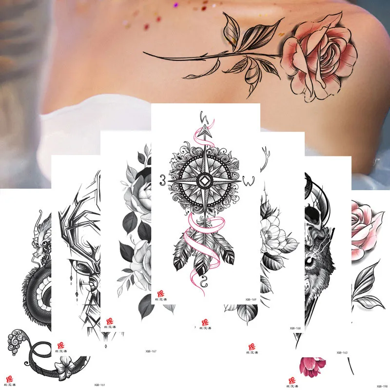 Tattoo Sticker Small Arm Sleeve Rose Butterfly Waterproof Temporary Tatto Sticker Flower Body Art Full Fake Tatoo Women Men
Tattoo Sticker Small Arm Sleeve Rose Butterfly Waterproof Temporary Tatto Sticker Flower Body Art Full Fake Tatoo Women Men