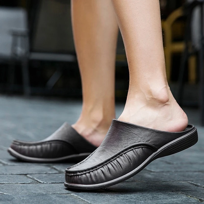 Men Sandals 2023 Men Casual Shoes Male Driver Slippers Flats Half Drag Beach Shoe Outdoor Baotou Shoe Lazy Shoes Summer
Men Sandals 2023 Men Casual Shoes Male Driver Slippers Flats Half Drag Beach Shoe Outdoor Baotou Shoe Lazy Shoes Summer