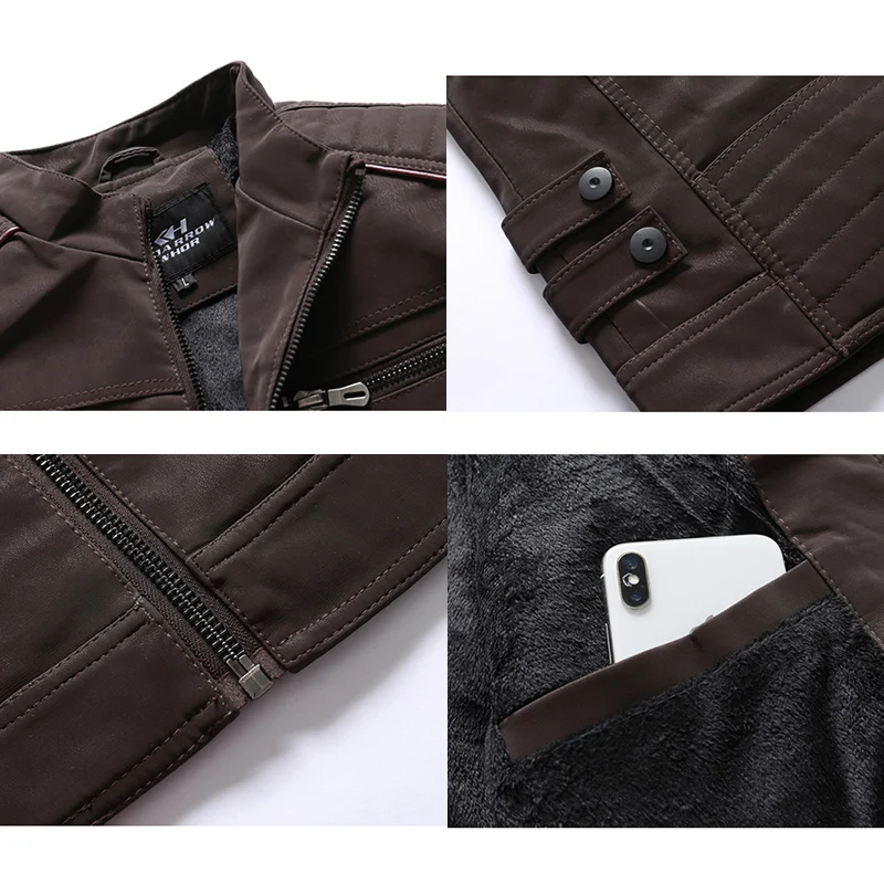 2021 New Men Winter Leather Jacket Casual Motorcycle Winter Inner Fleece PU Coat Faux Leather Jackets Mens Clothing Dropship
2021 New Men Winter Leather Jacket Casual Motorcycle Winter Inner Fleece PU Coat Faux Leather Jackets Mens Clothing Dropship