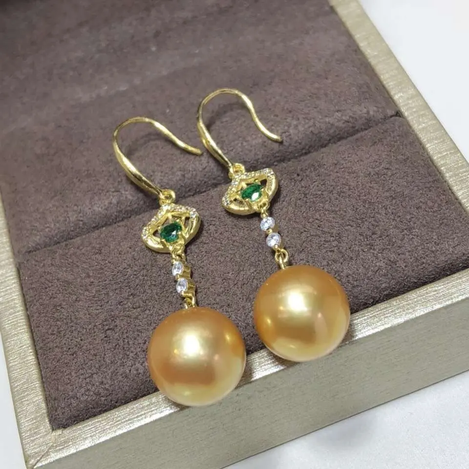 D101 Pure 925 Sterling Silver Fine Jewelry Edison Golden 9-10mm Round Pearl Dangle Earrings for Women Fine Pearl Earrings
D101 Pure 925 Sterling Silver Fine Jewelry Edison Golden 9-10mm Round Pearl Dangle Earrings for Women Fine Pearl Earrings