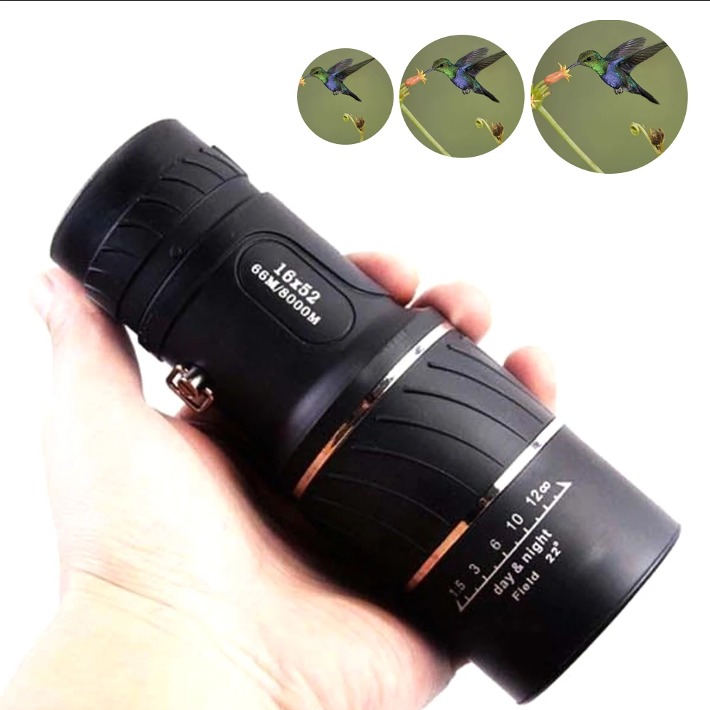 16X Monocular with Carrying BagDual Focus Telescope 16x52 High Power HD Optical Hunting Telescope Low-light-level Night Vision
16X Monocular with Carrying BagDual Focus Telescope 16x52 High Power HD Optical Hunting Telescope Low-light-level Night Vision