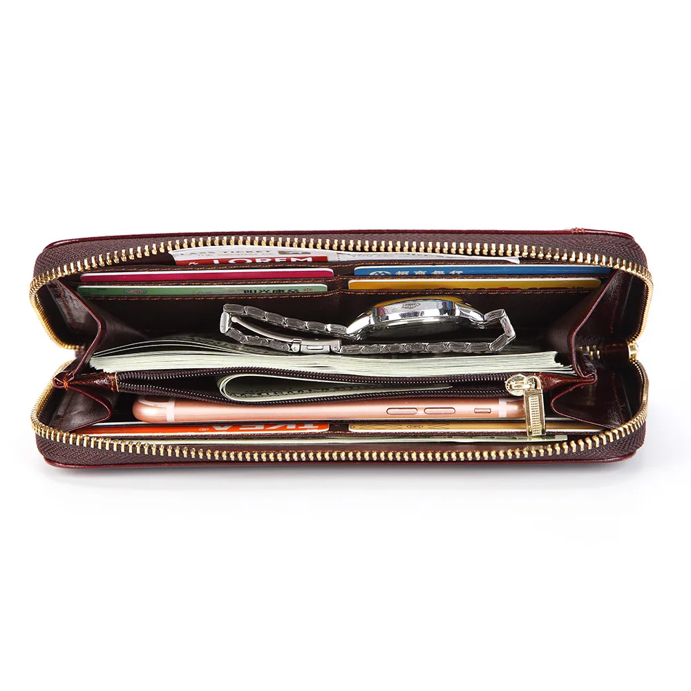 New Business OL Clutch Wallet Men Cowhide Leather Zipper Purse Men's Mobile Phone Passport Wallets Cards Coin Handheld Bag
New Business OL Clutch Wallet Men Cowhide Leather Zipper Purse Men's Mobile Phone Passport Wallets Cards Coin Handheld Bag
