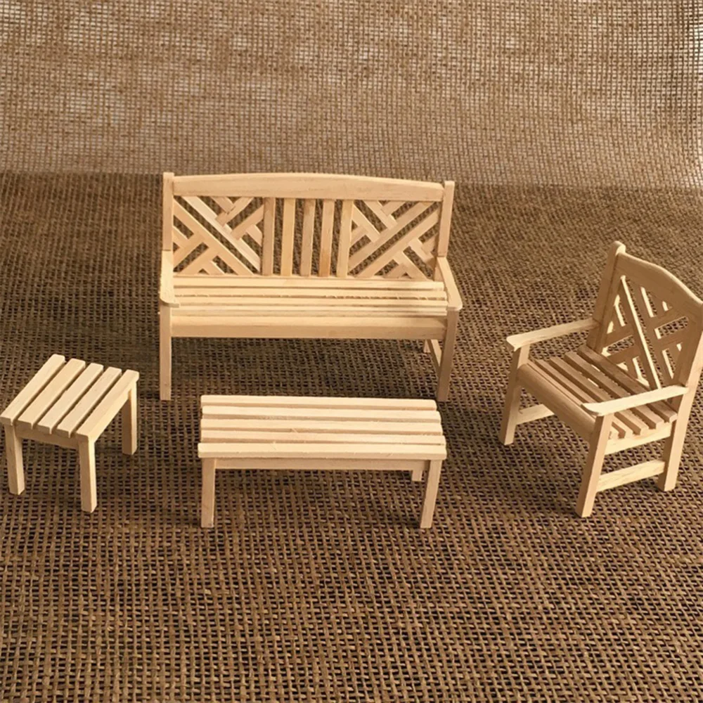4pcs 1/12 Mini Adornment Furniture Mini Table Chair Set Simulation Miniature Kid Pretend Play DIY Doll House Accessories 
4pcs 1/12 Mini Adornment Furniture Mini Table Chair Set Simulation Miniature Kid Pretend Play DIY Doll House Accessories