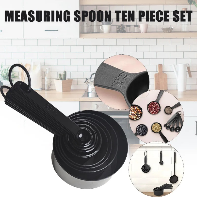 10 pcs Measuring Cups and Spoons Set Accurate Measuring Cup Set for Dry and Liquid Measurements Kitchen Supply FBS889
10 pcs Measuring Cups and Spoons Set Accurate Measuring Cup Set for Dry and Liquid Measurements Kitchen Supply FBS889