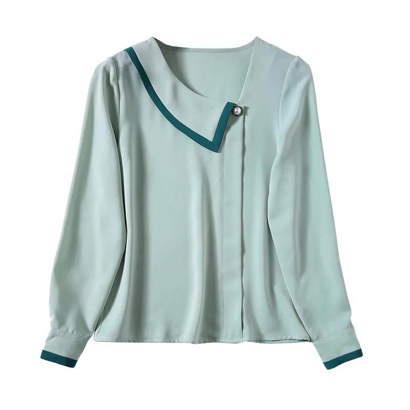 HI-Fashion Chiffon shirt Women's Autumn Long sleeve OL Tops Elegant Contrast color Turn down collar Casual Chiffon blouse
HI-Fashion Chiffon shirt Women's Autumn Long sleeve OL Tops Elegant Contrast color Turn down collar Casual Chiffon blouse