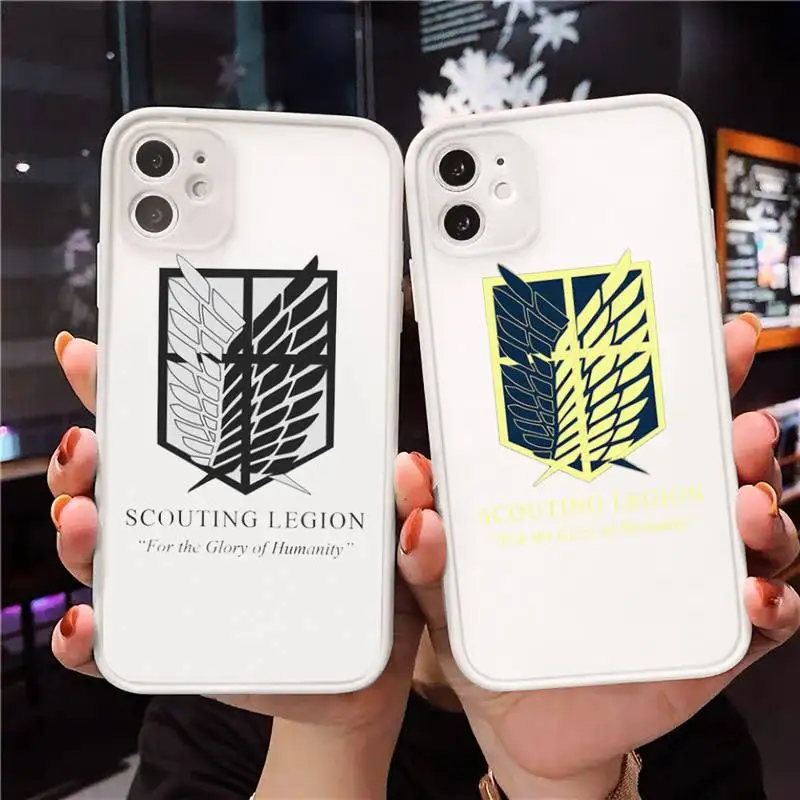 Attack on Titan Phone Case Matte Transparent for iPhone 7 8 11 12 s mini pro X XS XR MAX Plus Clear mobile bag Shell Cover Coque
Attack on Titan Phone Case Matte Transparent for iPhone 7 8 11 12 s mini pro X XS XR MAX Plus Clear mobile bag Shell Cover Coque